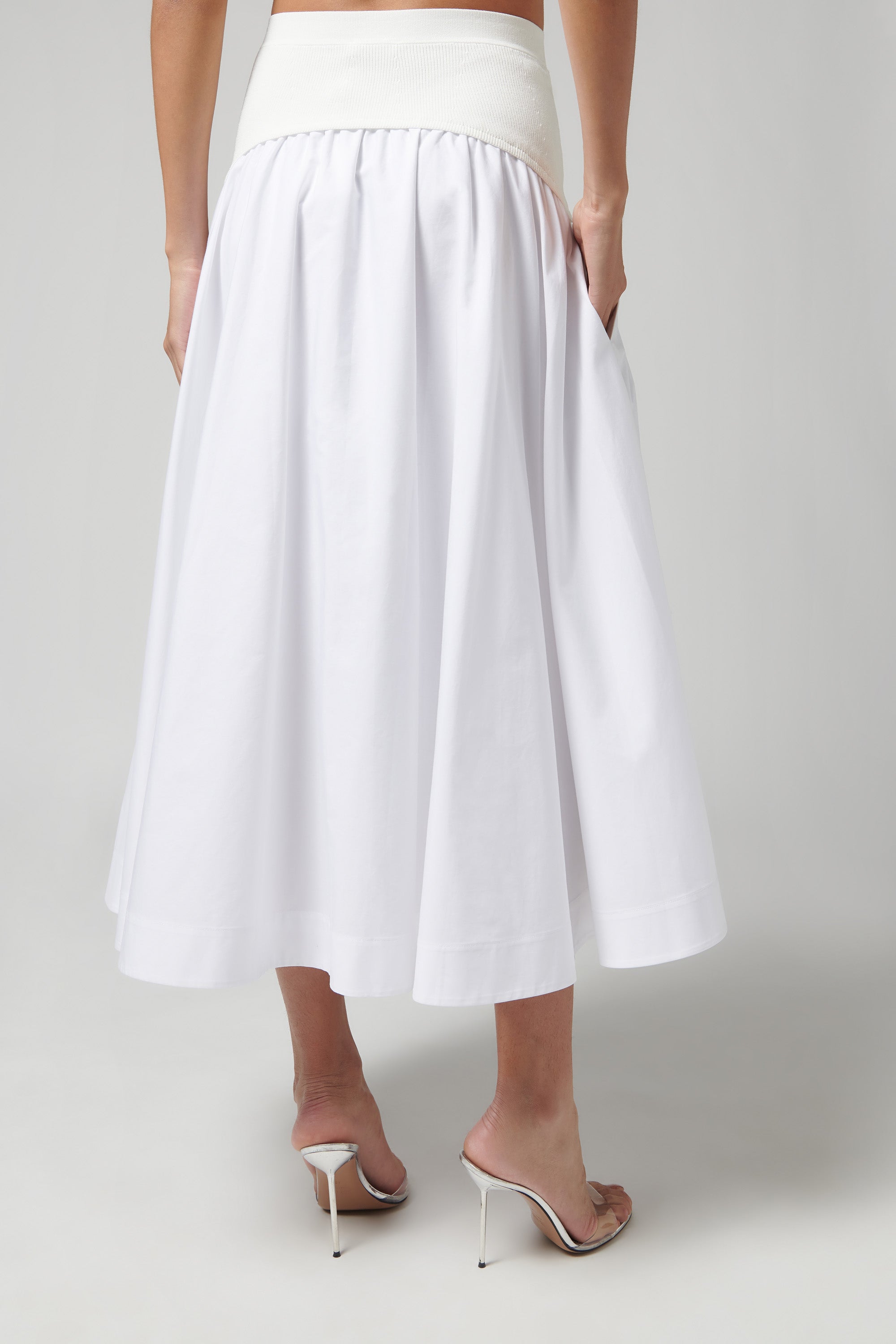 Simkhai White Ovie Midi Skirt display picture 1