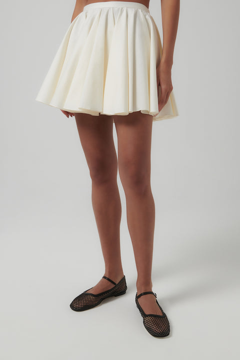 White Circle Mini Skirt