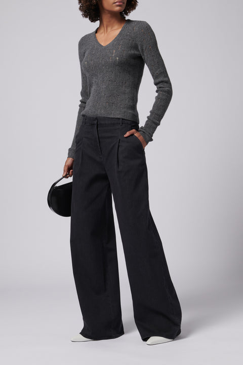 Grey Como Mini V Sweater