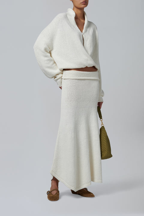 White Kena Knit Skirt
