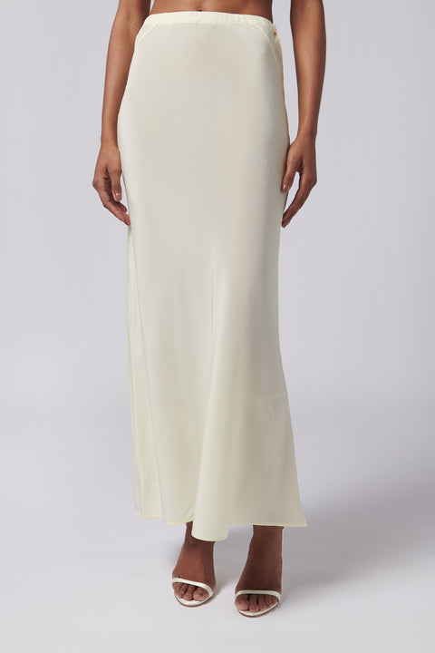 Yellow Bias Half Slip Skirt