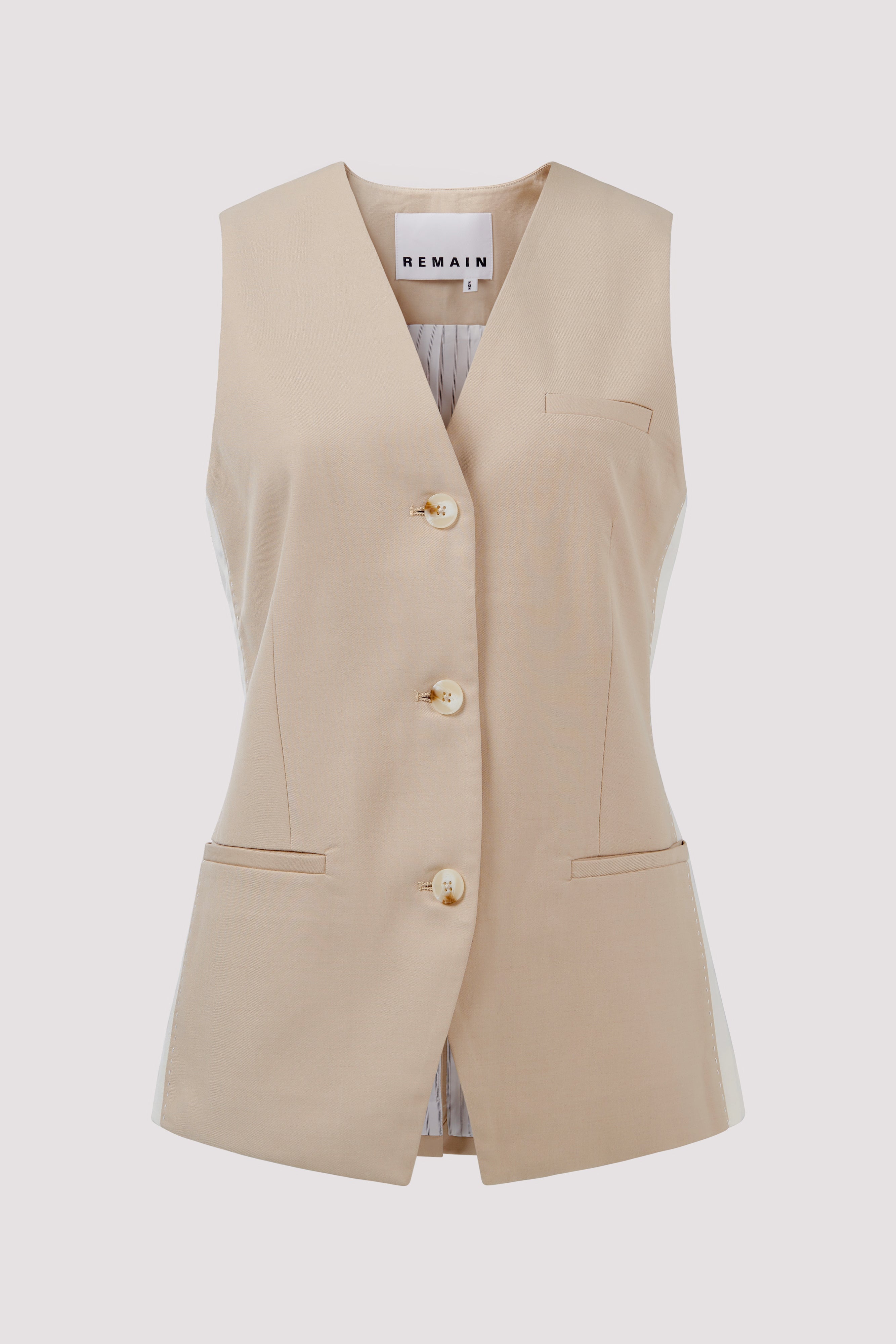 【関税込み】REMAIN Birger Christensen ベスト REMAIN Birger Christensen Bi-Color Vest - Fabric of Society