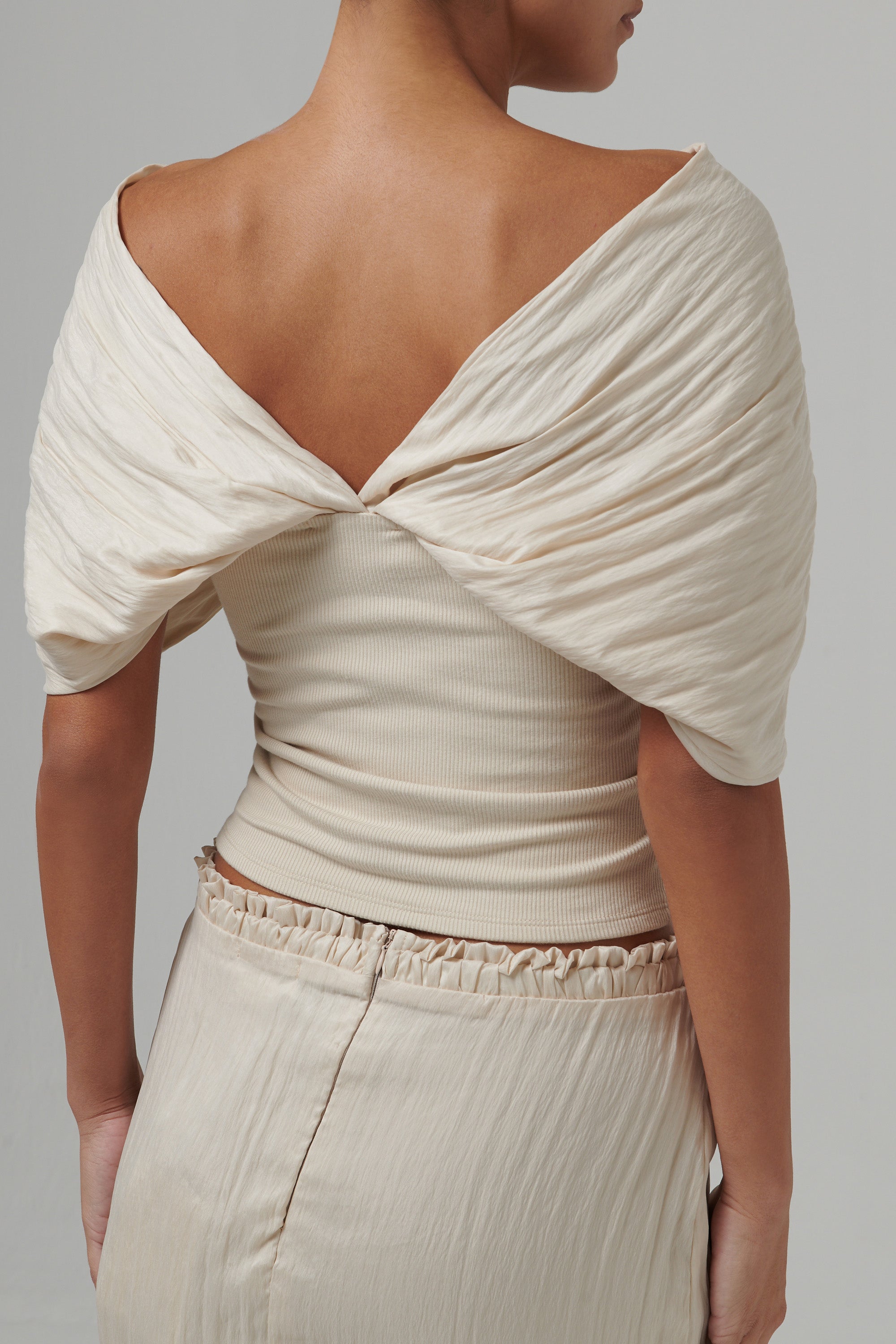 The Line By K Beige Elisa Cape Top