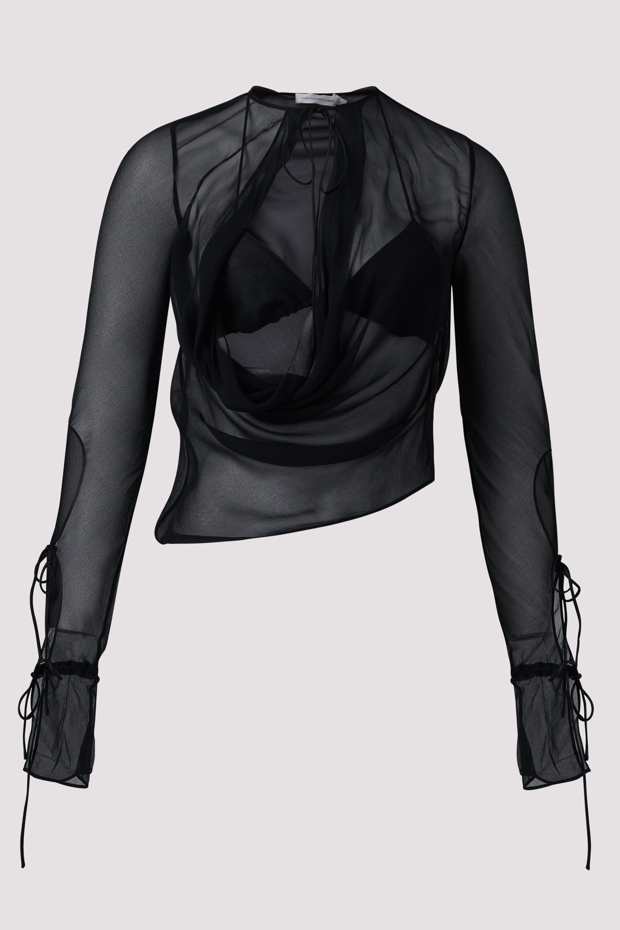 Christopher Esber Black Mobius Long Sleeve Top