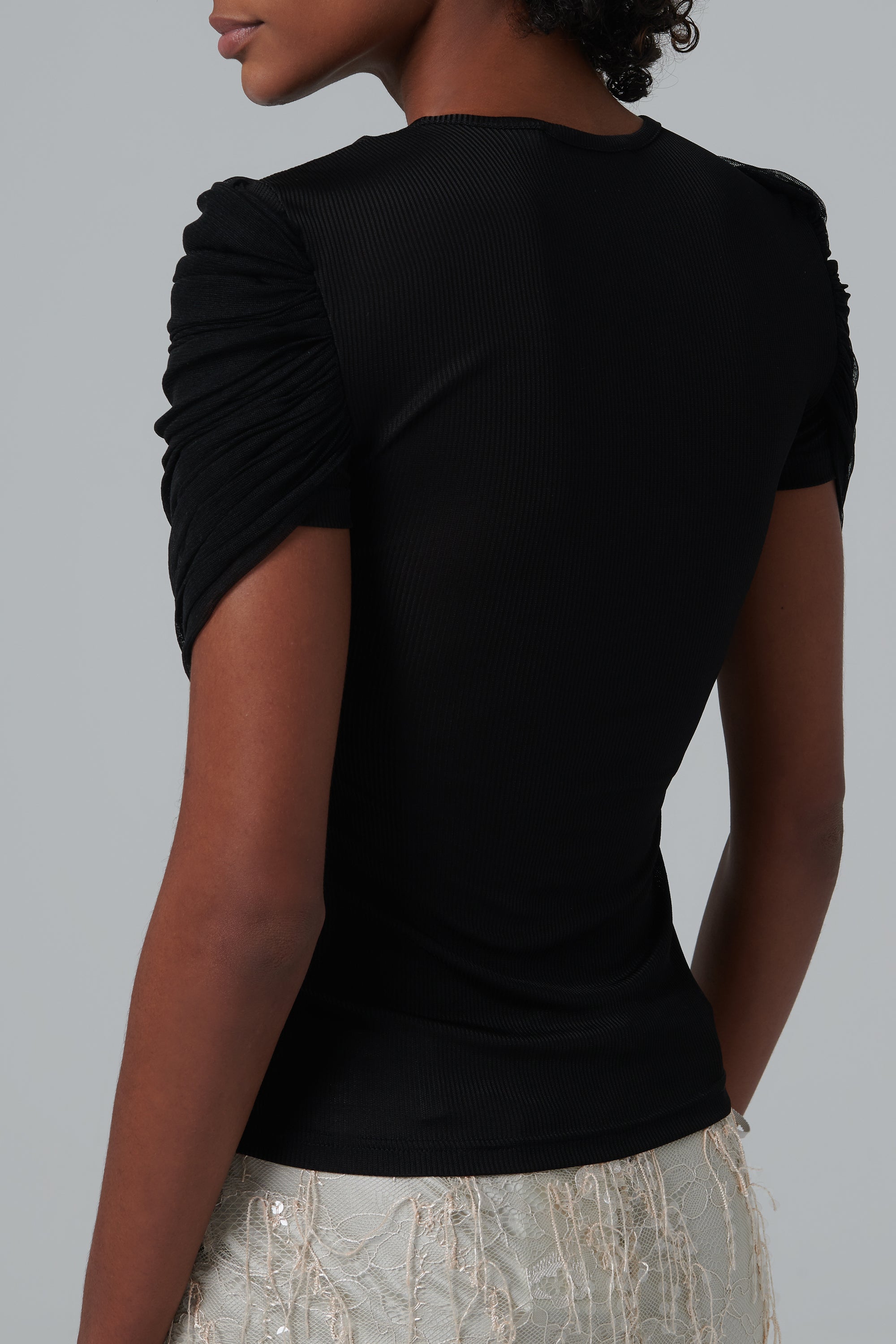 Christopher Esber Black Sonora Veiled T-Shirt