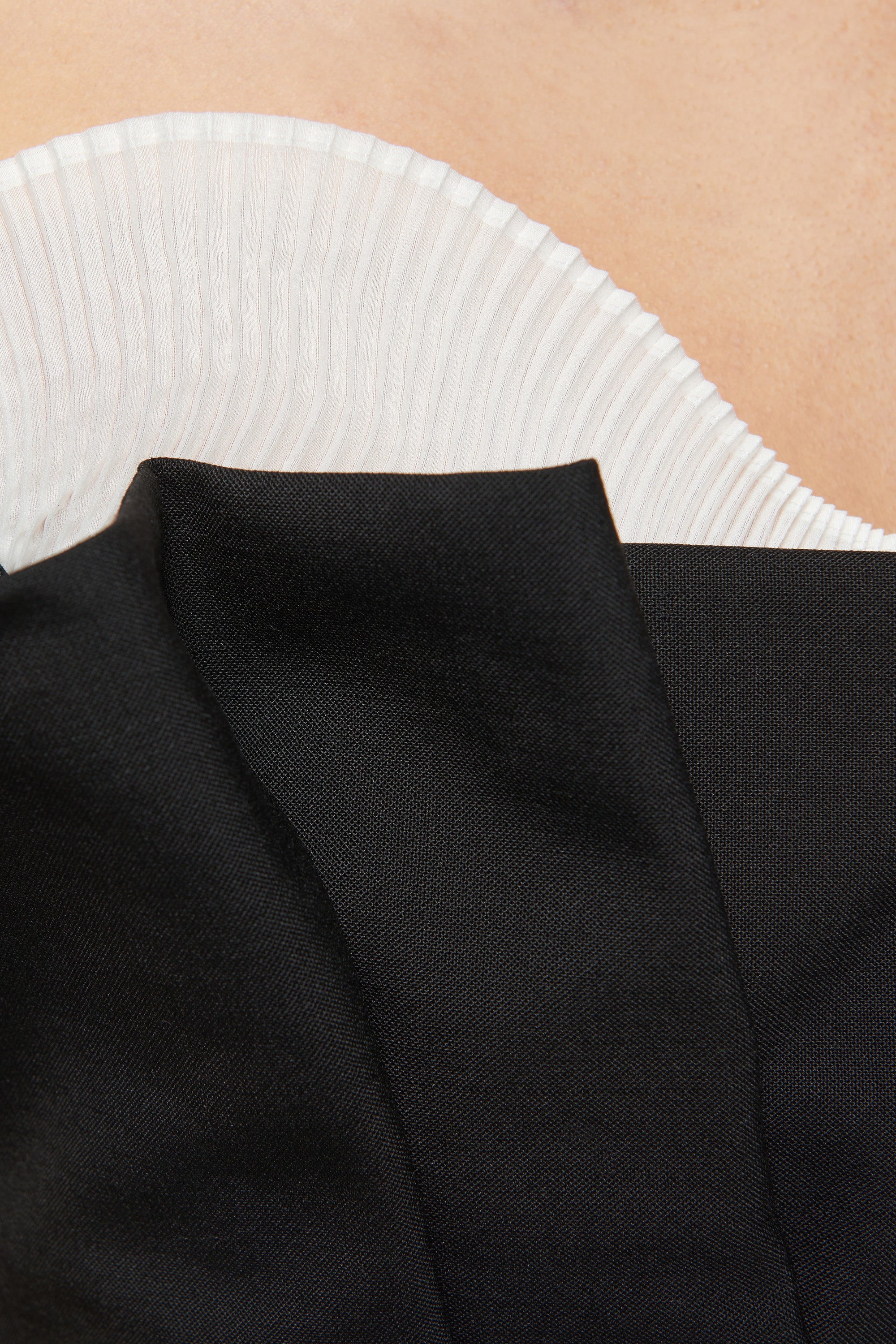Rohe Black Sculptural Tulip Plissé Bustier