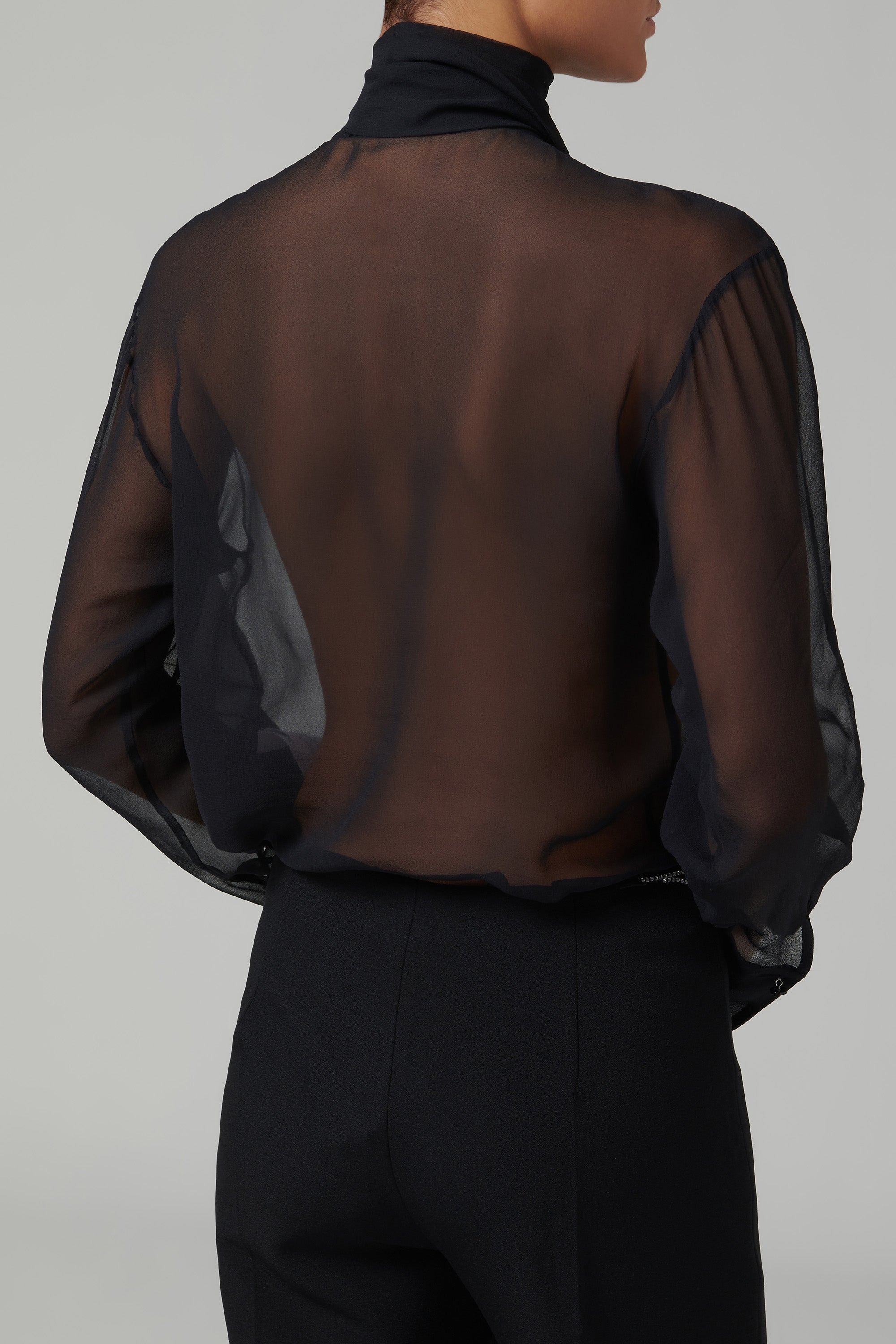 Blumarine Black Georgette Shirt