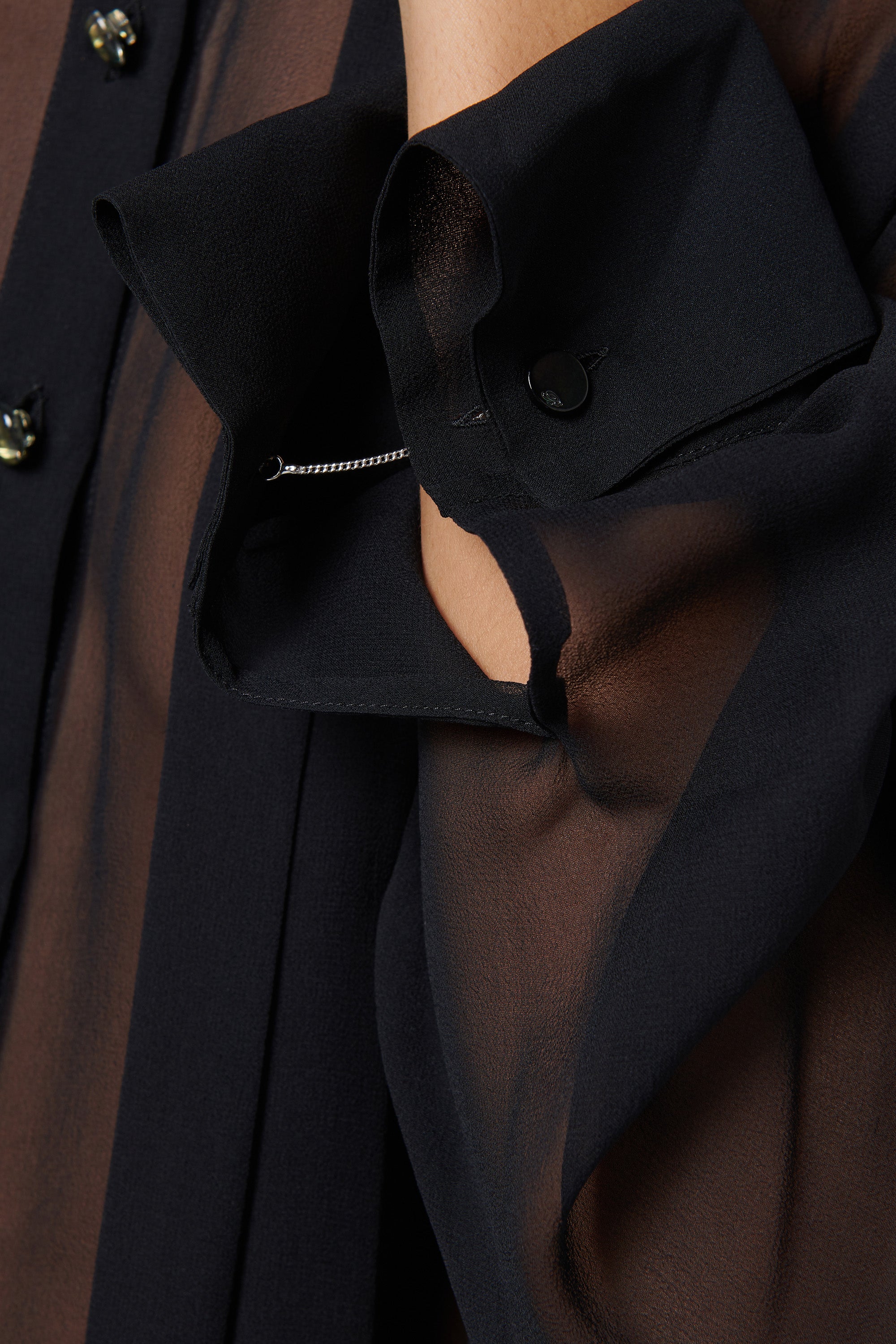 Blumarine Black Georgette Shirt