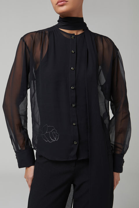 Black Georgette Shirt