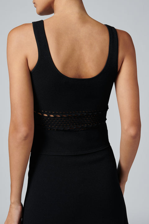 Black Fitzgerald Open
Stitch Knit Tank Top