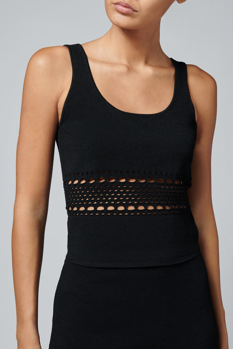 Black Fitzgerald Open
Stitch Knit Tank Top