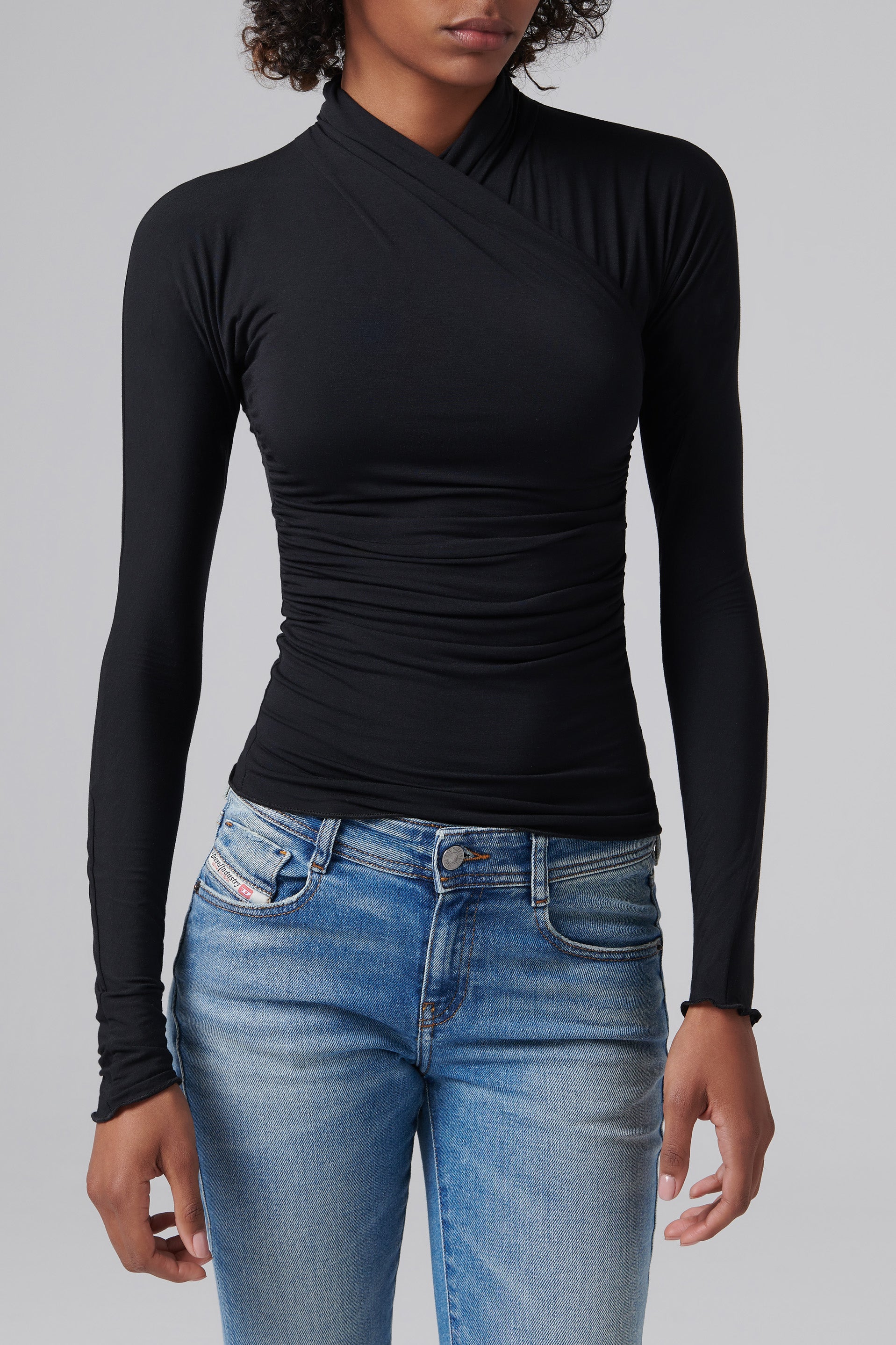 The Line By K Black Felix Long Sleeve Top