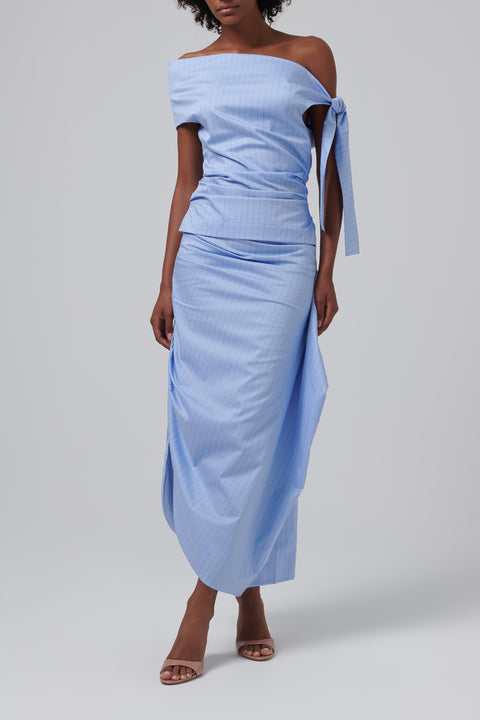 Blue Lori Off Shoulder Top