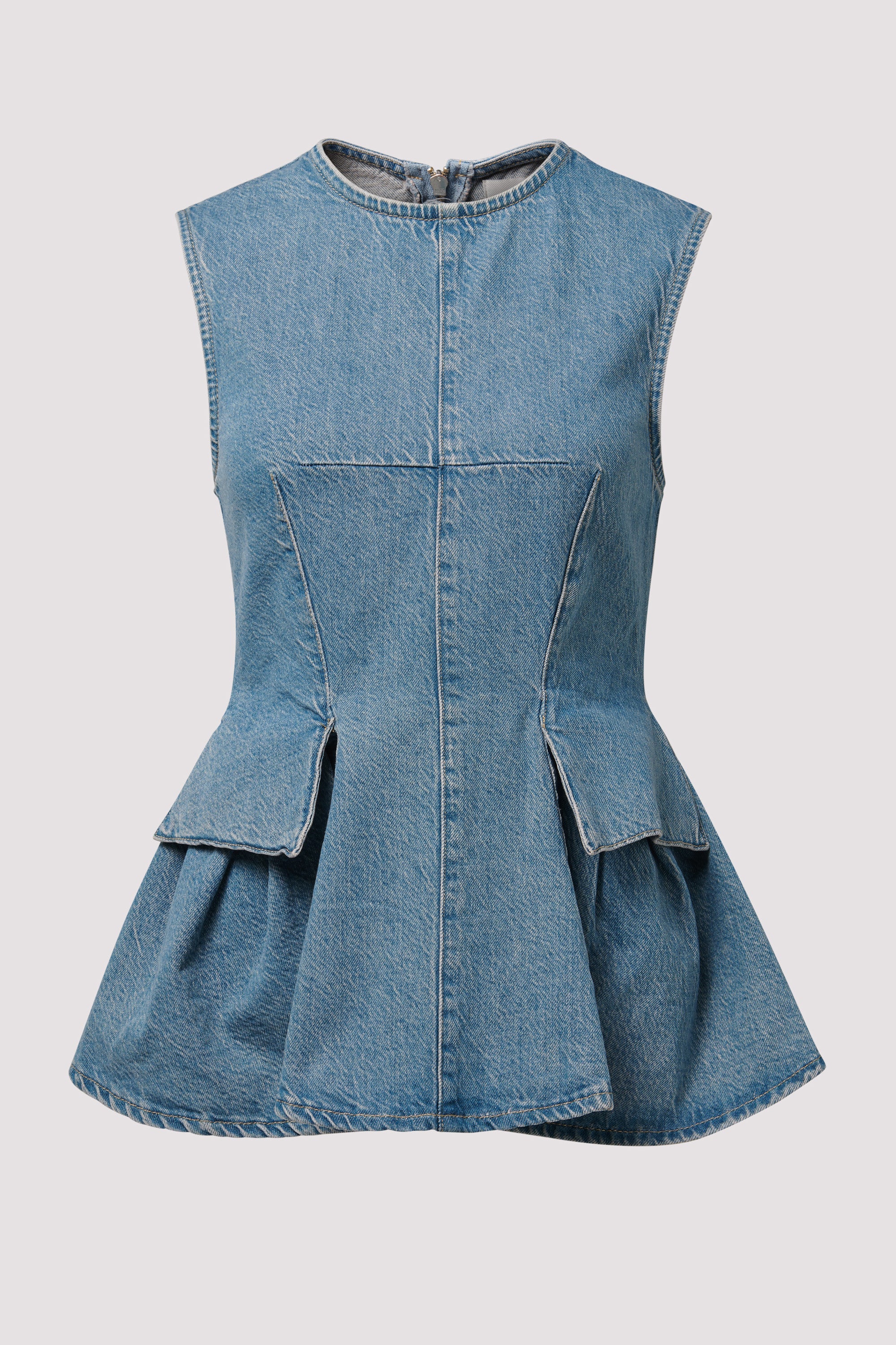 Remain Women Jeanstop Peplum, Light Blue, 36