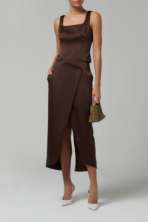 Brown Fitted Tank Top