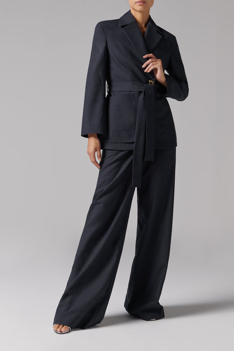 Grey Johanna Wool Blend Blazer