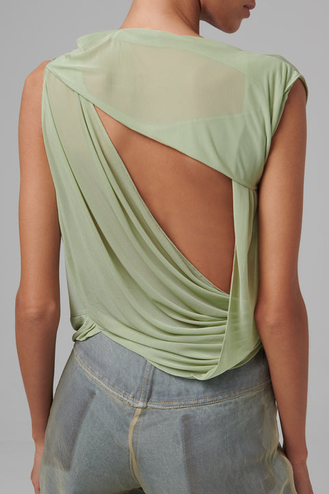 Green Castillo Drape Top