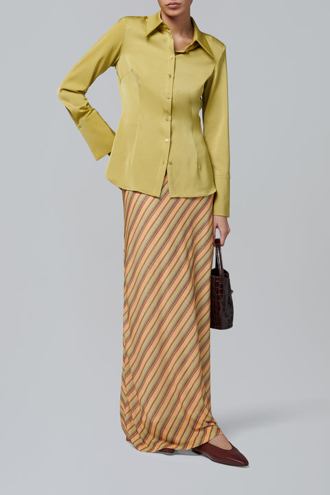 Green Structured Shirt
