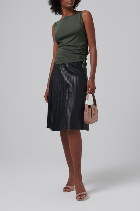 Khaki Yolanda Ruched Tank