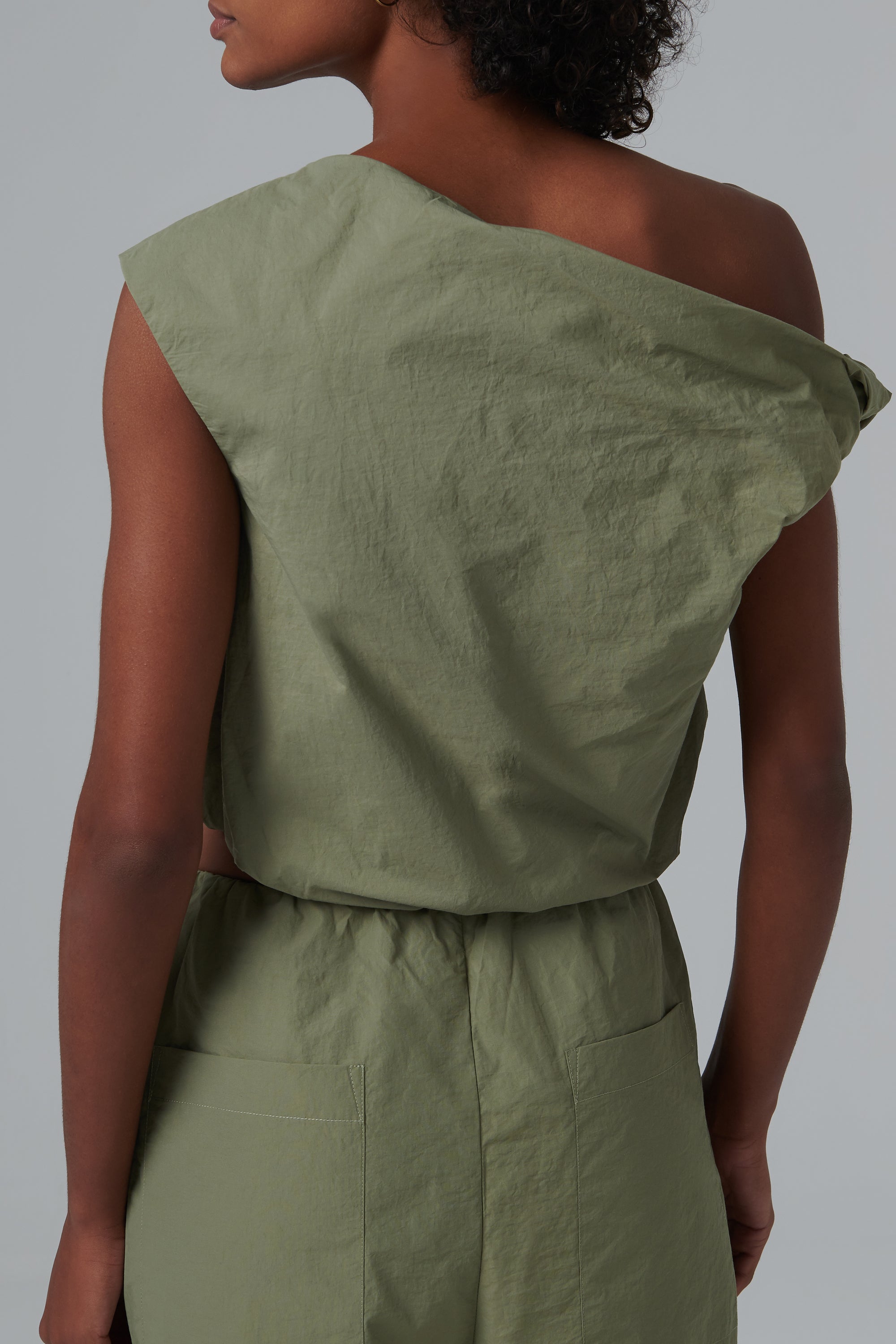 Paris Georgia Khaki Alice Ruched Top