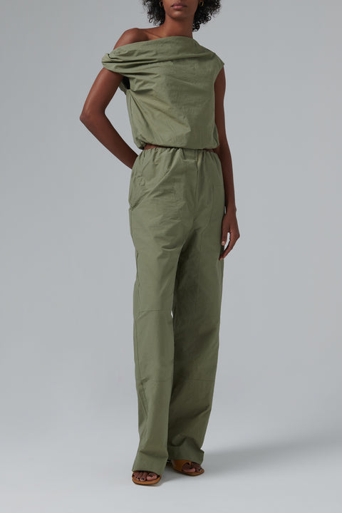 Khaki Alice Ruched Top