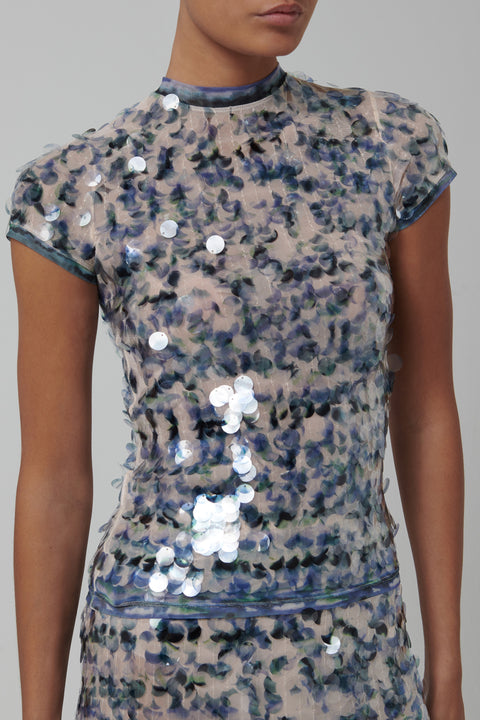 Metallic Mermaid Sequin T-Shirt