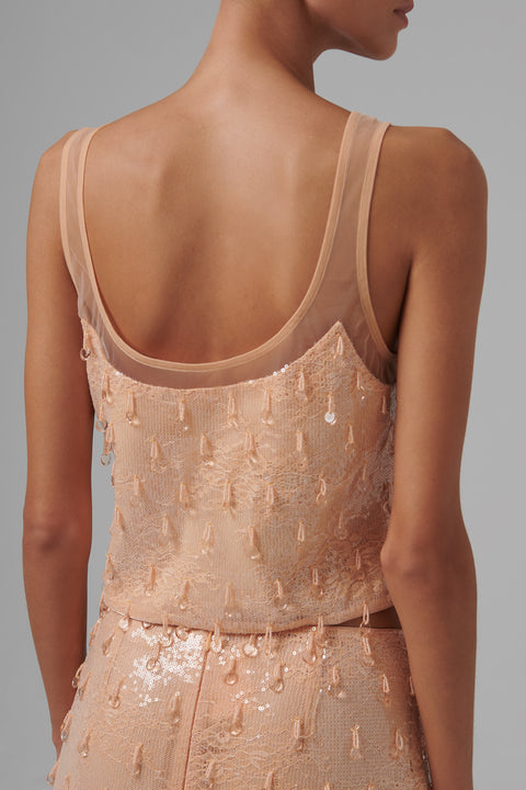 Orange Callaway Cropped Tank Top