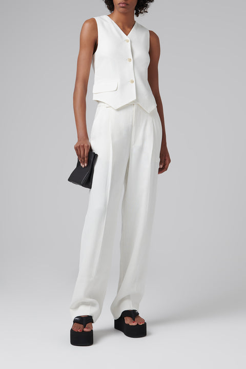White Clemence Tailored Vest