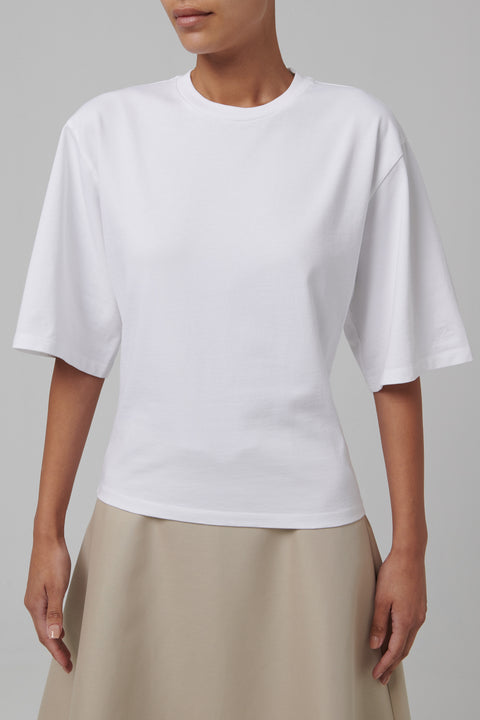 White Fitted Logo T-Shirt