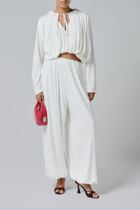 White Olive Longsleeve Top