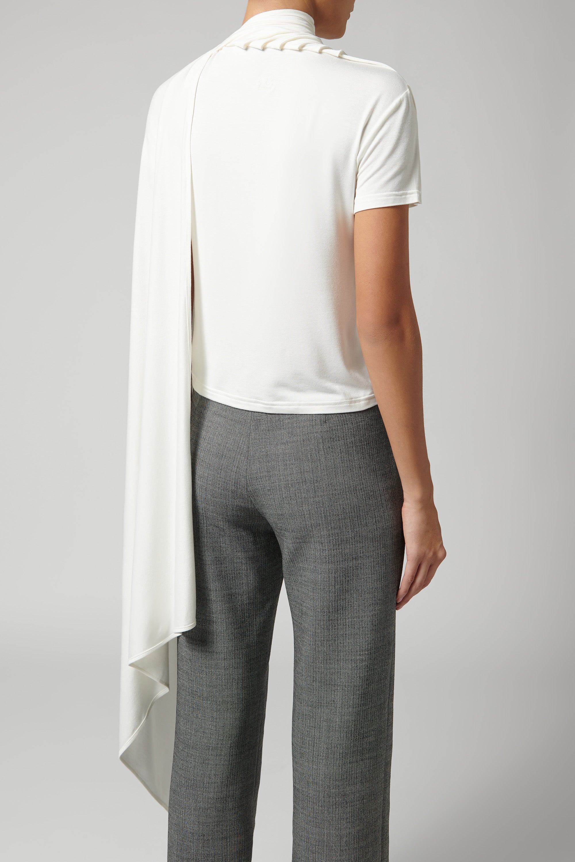 Magda Butrym Cream Scarf Blouse