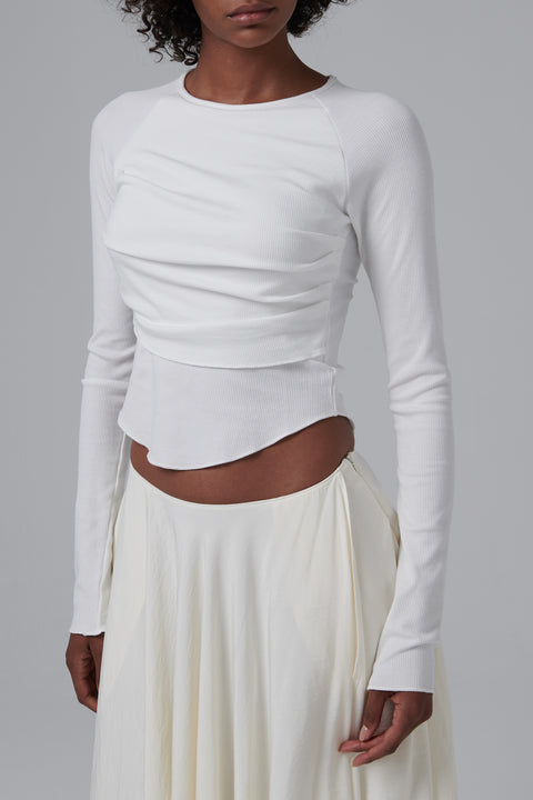 White Cathal Fitted T-Shirt