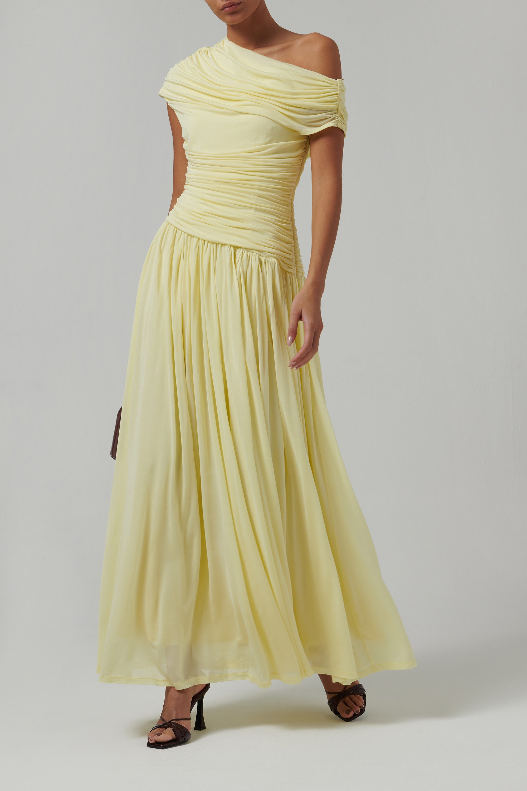 SIMKHAI Women's Rhiannon Jersey Midi Dress in Sunglow, Size 8 SIMKHAI Women's Rhiannon Jersey Midi Dress in Sunglow, Size 8