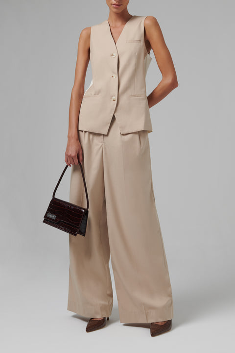 Bi-Color Wide Leg Pants