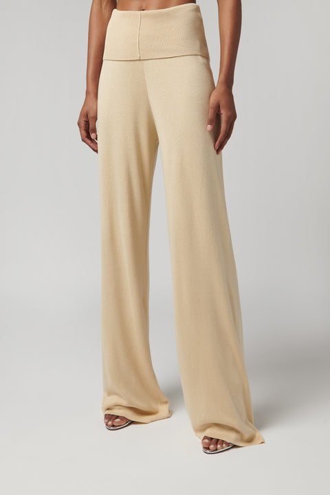Beige Taylx Light Knit Pants