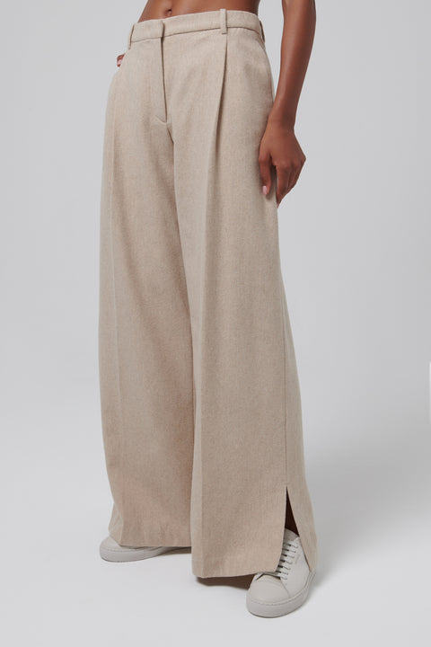 Beige Mille Pants