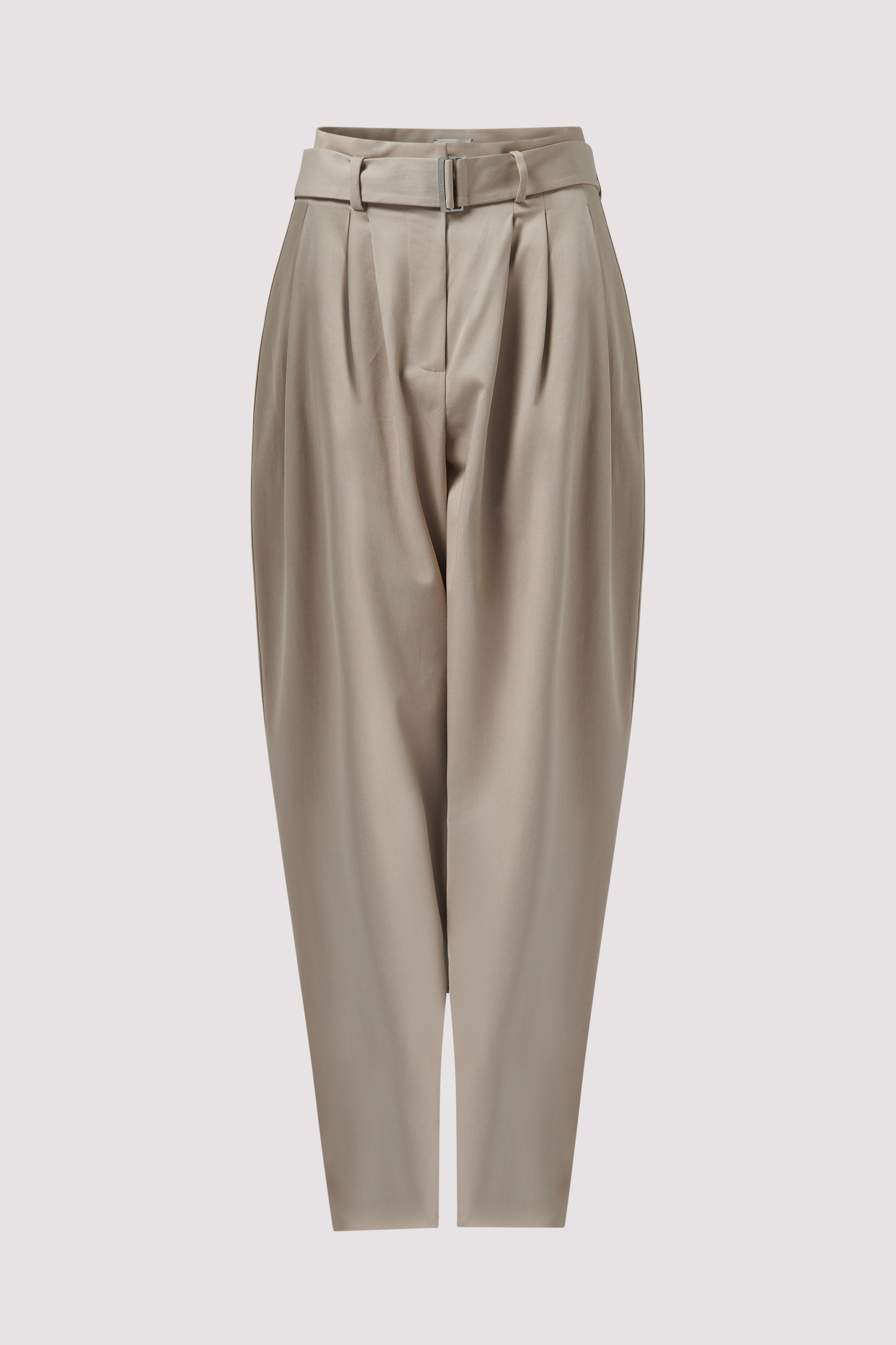 Magda Butrym Beige Belted Pleated Pants