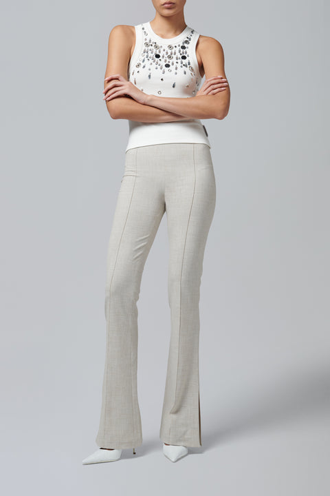 Beige Skinny Suite Pant