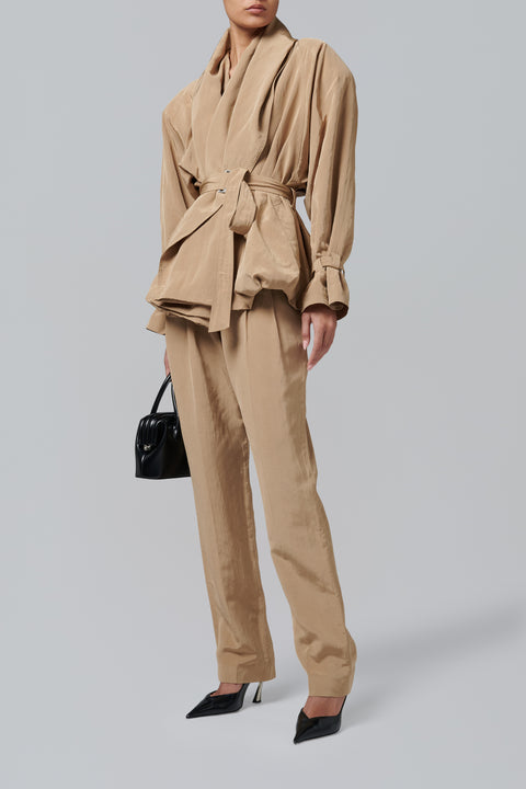 Beige Tapered Pant