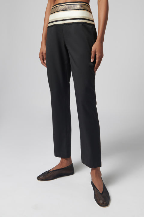 Black Sadu Tapered Pants