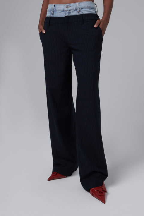 Black Ophelia Double Waistband Combo Pants