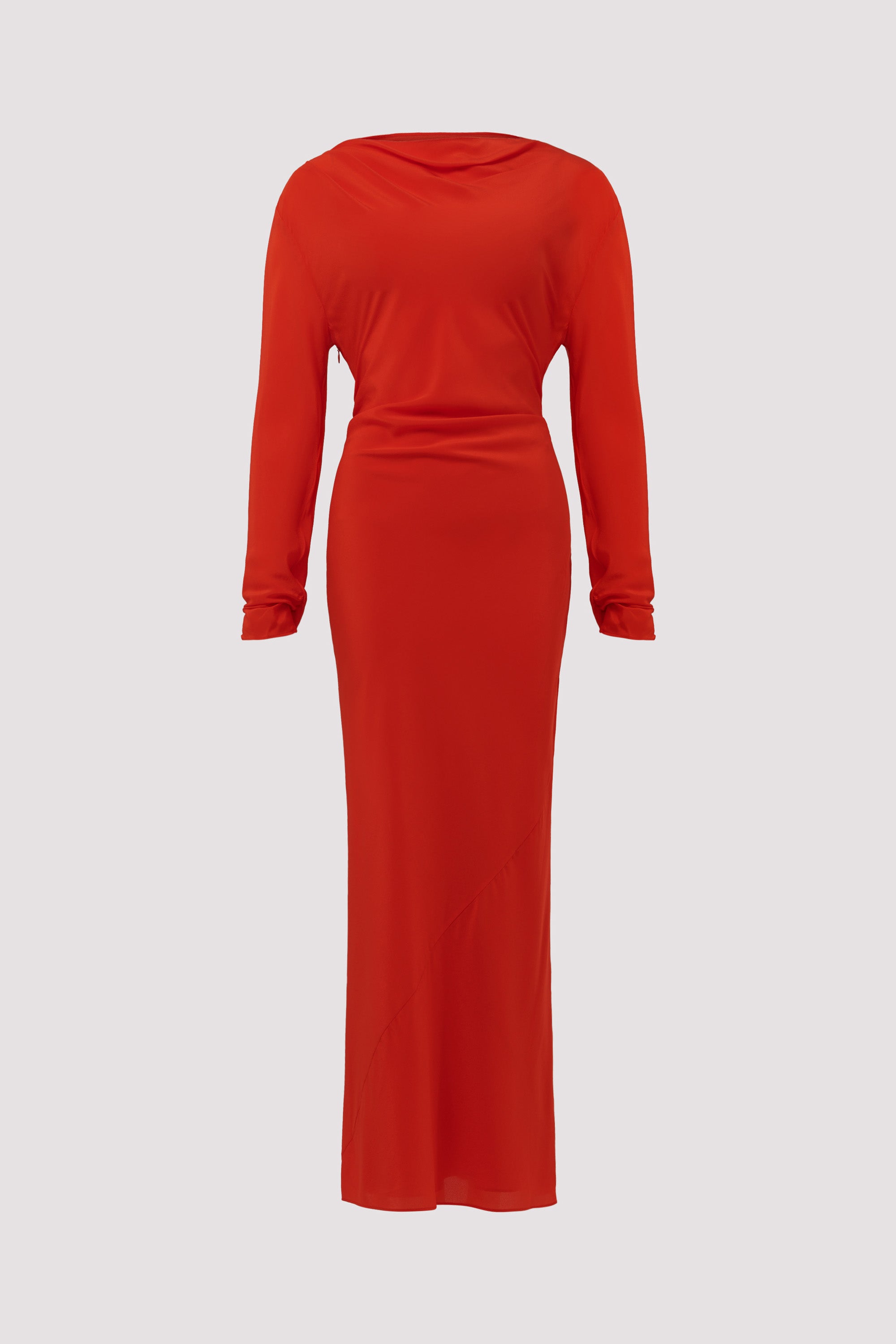 Sir. Red Fresca Gathered Midi Dress