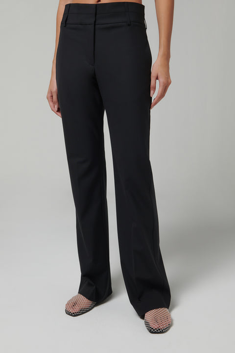 Black Double Waistband Pants