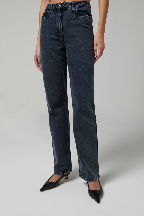 Black Slim Boot Cut Jeans