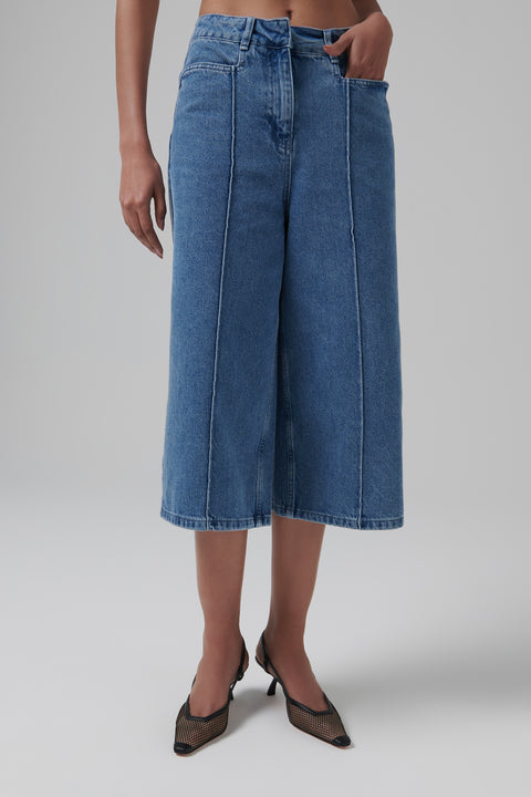Blue Denim Culottes