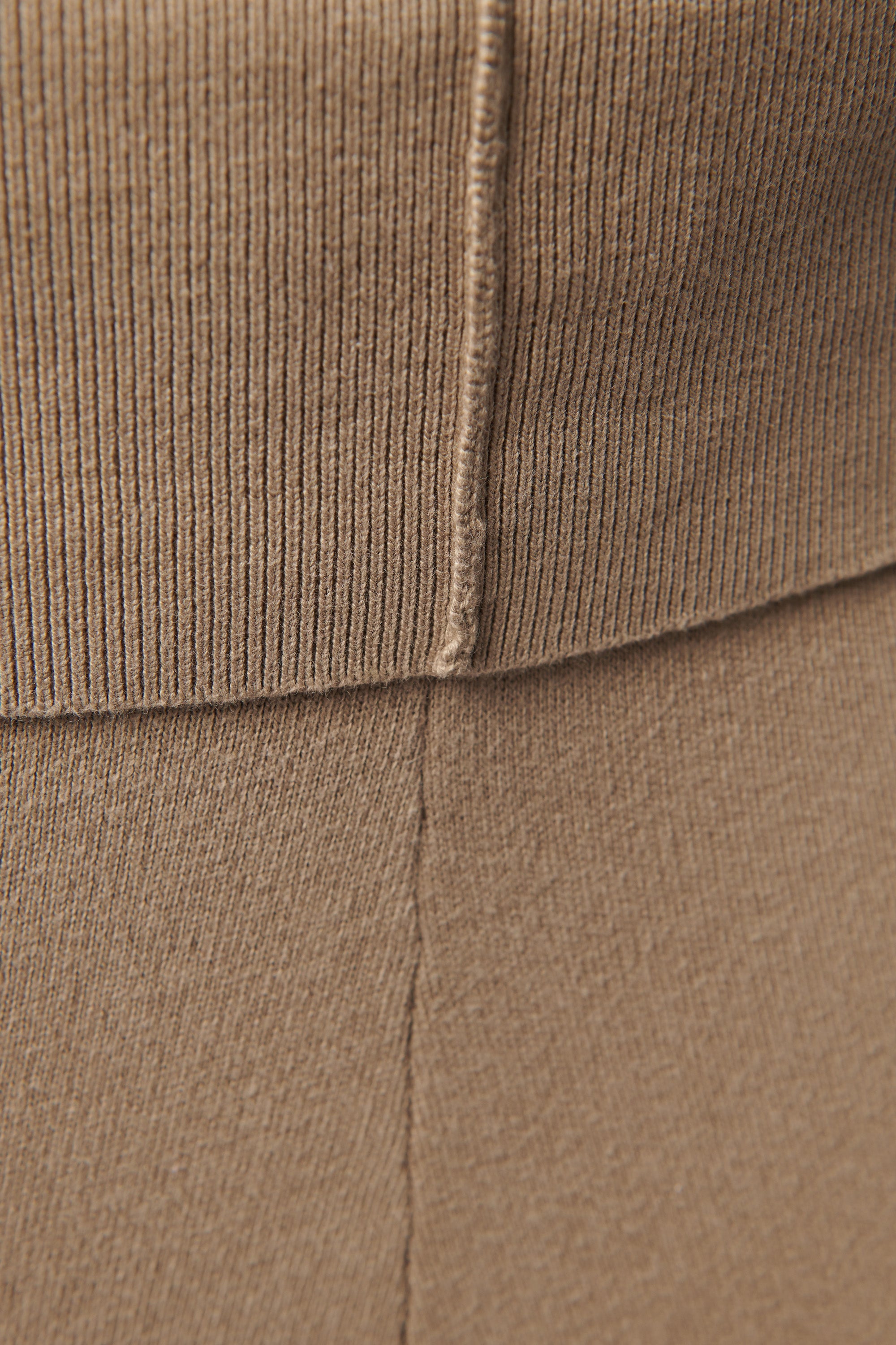 Aya Muse Brown Fold Over Seam Pants