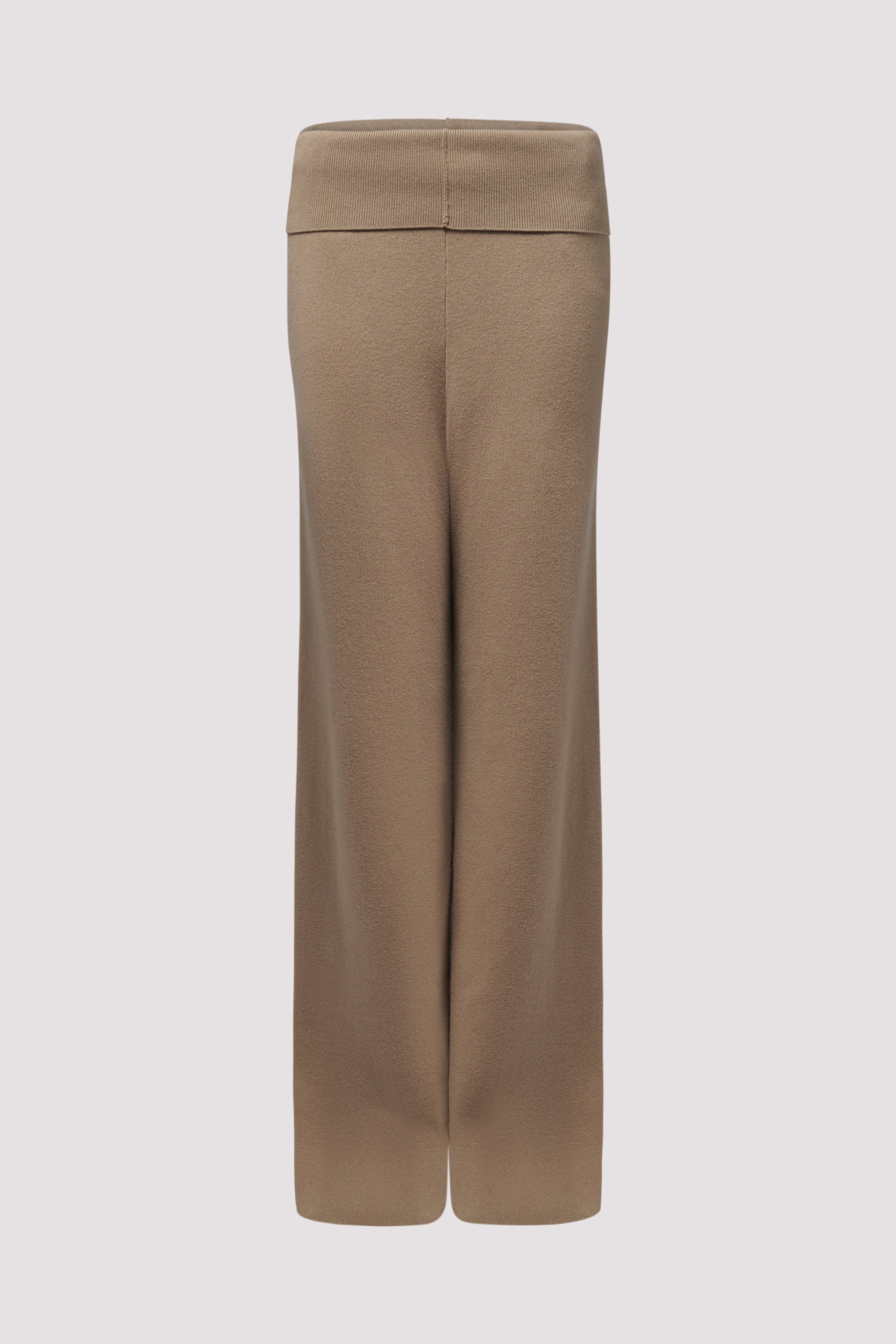 Aya Muse Brown Fold Over Seam Pants