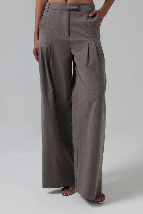 Grey Wide Suiting Pants
