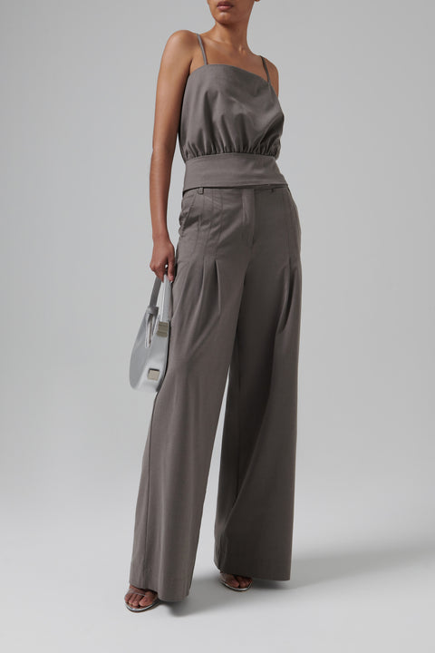 Grey Wide Suiting Pants