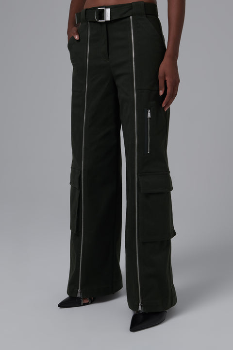 Green Fabiana Belted Pants